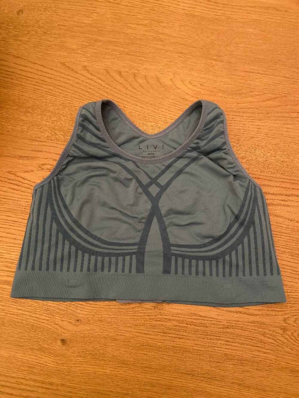 LIVI Wireless Medium-Impact Seamless Sports Bra Size 26/28 Blue Lane Bryant